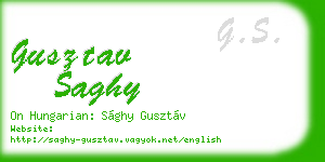 gusztav saghy business card