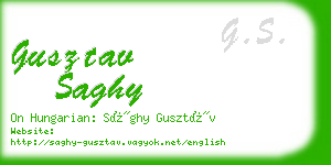 gusztav saghy business card